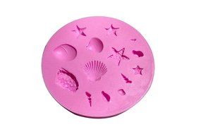 Wocuz MK582 Silicone Mini Shell Starfish Shapes Fondant Mold Candy Making Mold Cake Decoration Gum Mould N4