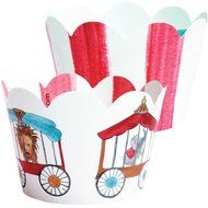 Circus Cupcake Wrappers, Carnival Theme Decorations, Confetti Couture Party Supplies, 36 Wraps N7