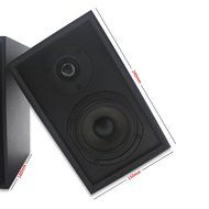 LONPOO 05A Wood Bookshelf Speakers 2-Way 75W2 Classic Loudspeaker with 4-inch Carbon Fiber Woofer and Silk Dome... N5