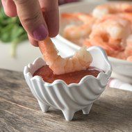 Carlisle 033802 SAN Sea Shell Sauce Cup, 2-Ounce Capacity, 1.93&quot; Height, White (Case of 48) N3