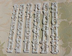 SHINA 6pcs Alphabet Number Letter Fondant Cake Frill Edge Sugarcraft Cutter Mold Tool N3