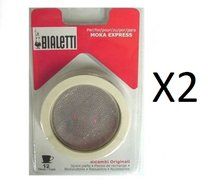 Bialetti GASKET/FILTER REPLACEMENT Fits 12 Cup Moka Espresso Machine (2-Pack)