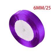 25 yards/roll 6mm Single Face Satin Ribbon Decor Gift Packing Christmas Ribbons-Dark Green N15