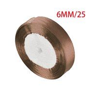 25 yards/roll 6mm Single Face Satin Ribbon Decor Gift Packing Christmas Ribbons-Dark Green N25