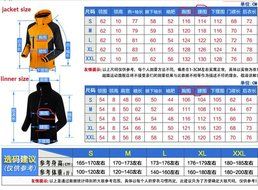 Hanxue Mens Hiking Ski Jacket Softshell 3 in 1 Hiking Raincoat Plus Size Men Waterproof Sportswear with Removable... N22