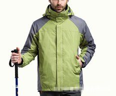 Hanxue Mens Hiking Ski Jacket Softshell 3 in 1 Hiking Raincoat Plus Size Men Waterproof Sportswear with Removable... N24
