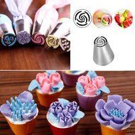 Piping Bags, MCIRCO 3 X ColorSwirl 3-Color Coupler for Large Size Russian Piping Tips and 3 X Reusable Pastry... N35