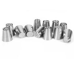 Piping Bags, MCIRCO 3 X ColorSwirl 3-Color Coupler for Large Size Russian Piping Tips and 3 X Reusable Pastry... N36