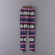 PHOTNO Casual Women Lady Skinny Geometric Print Stretchy Jegging Pants Slim Leggings N60