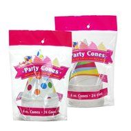 Party Dimensions 24 Count Shaved Ice Paper Cone/Cup, 6 oz, Multicolor