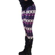 PHOTNO Casual Women Lady Skinny Geometric Print Stretchy Jegging Pants Slim Leggings N67