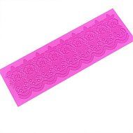 Sher Flower Line Sugar Dress Silicone Lace Mat, Silicone Mat Lace Border of Cake, Silicone Mold