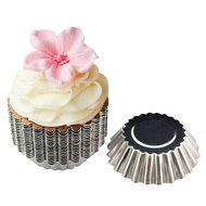 HOVEOX Aluminum Cupcake Egg Tart Cake Cookie Mold Lined Mould Tin Baking Tool ( 20 pcs ) N6