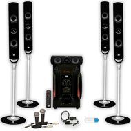 Acoustic Audio AAT1000 Tower 5.1 Speaker System with USB Bluetooth Optical Input and 2 Mics