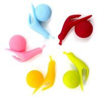 HuntGold 5Pcs Snail Shape Silicone Tea Bag Holder Cup Candy Colors Gift Set Tea Makers N3