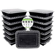Freshware 20-Pack 7-Inch Round Bento Lunch Boxes with Lids - Stackable, Reusable, Microwave, Dishwasher &amp; Freezer... N14