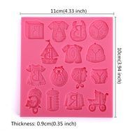 KookieMonsta Silicone Molds 3d Baby Boy Girl Molds Fondant Tool Cupcake Decoration Sugar Art Tools N3