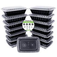 Freshware 20-Pack 7-Inch Round Bento Lunch Boxes with Lids - Stackable, Reusable, Microwave, Dishwasher &amp; Freezer... N16