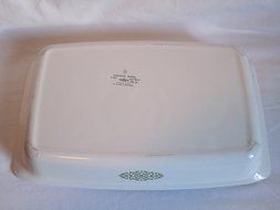 Vintage Corning Avocado Green Shell Oil Medallion Open Roaster N2