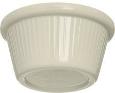 Carlisle S279-842 12 Piece Melamine Fluted Ramekin Cash and Carry Set, 2-Ounce Capacity, 1.43" Height, Bone (Case... N6