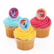 My Little Pony Officially Licensed 24 Cupcake Topper Rings N2