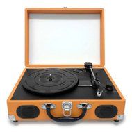 Pyle PVTT2UOR Retro Belt-Drive Turntable USB-to-PC Connect +Rechargeable Battery Consumer Electronics