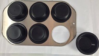 Solara Cup Cake Pan - Durable Non-stick Silicone Bakeware, Dishwasher and Microwave Safe N5