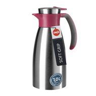 Emsa 18/10 Stainless Steel Soft Grip Carafe, 34-Ounce, Black N22