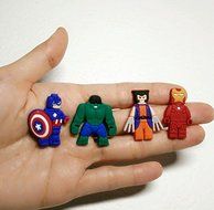 Silicone Molds Cute Avengers Superhero Silicone Molds (30mm) Cupcake Topper N9