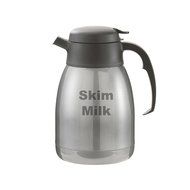 Service Ideas FVP15SKIMET SteelVac Carafe, "Skim Milk" Etched, 1.5 L