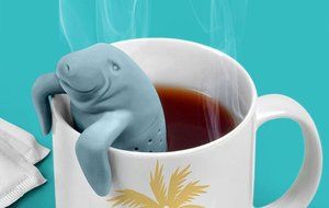 Silicone Manatee Diffuser Infuser Loose Tea Leaf Strainer Herbal Spice Filter N2