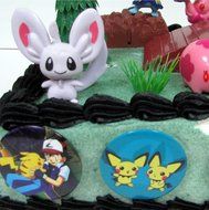 Pokemon 18 Piece Birthday Cake Topper Set Featuring 8 RANDOM Pokemon Character Figures and Other Decorative Themed... N7