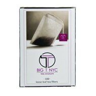 BIG T NYC Biodegradable Tea Filter Bags With Drawstring 100 count, Loose Leaf Tea Extra Large Infuser Chlorine-free... N4