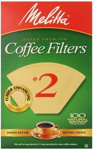 Melitta Cone Coffee Filters, Natural Brown, No. 2, 100-Count Filters (Multi Pack of 6) Melitta-jl