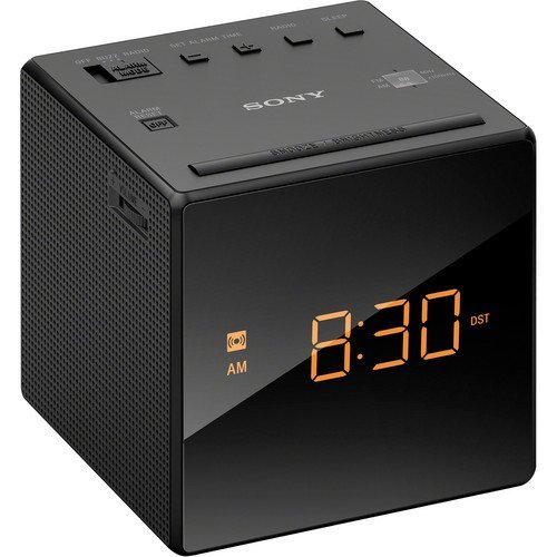 Sony Compact Digital AM/FM Alarm Clock Radio with Large Easy to Read Backlit LCD Display