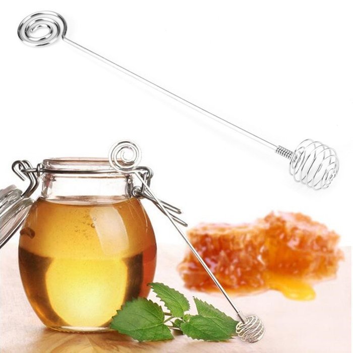 Dealglad&reg; Stainless Steel Honey Dipper Stirring Rod Stick Spoons Mini Beater N6