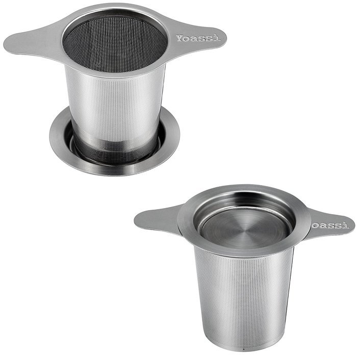 Yoassi Brew-in-mug Teapot Extra Fine Mesh Tea Strainer Infuser Steeper 18/8 Stainless Steel Strainer with Lid... N11