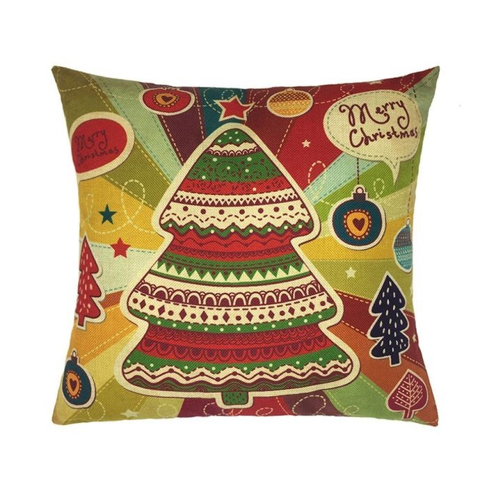 Christmas Pillow Case,Beautyvan Xmas Christmas Sofa Bed Home Decoration Festival Pillow Case Cushion Cover (F) N6