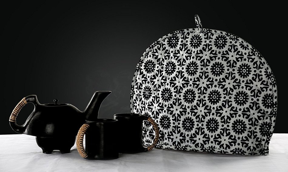 Blue Tea Cosy Cotton 15x11 Tea Cozy Printed Floral By Rajrang N26