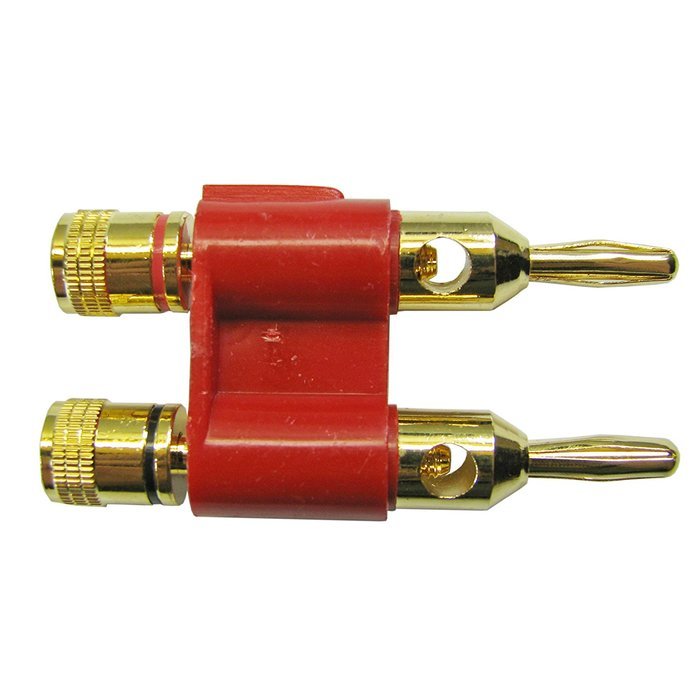 Jumbo Gold Dual Banana Connector