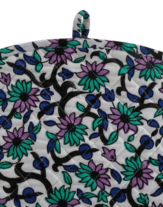 Blue Tea Cosy Cotton 15x11 Tea Cozy Printed Floral By Rajrang N27