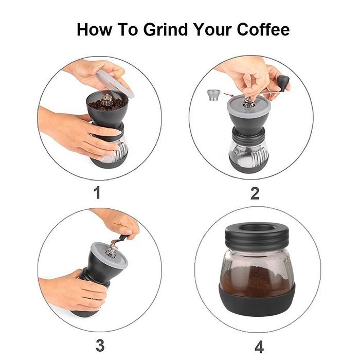 Coffee Grinder, Aidodo Hand Burr Coffee Grinder Manual Coffee Grinder, 100 Gram N5