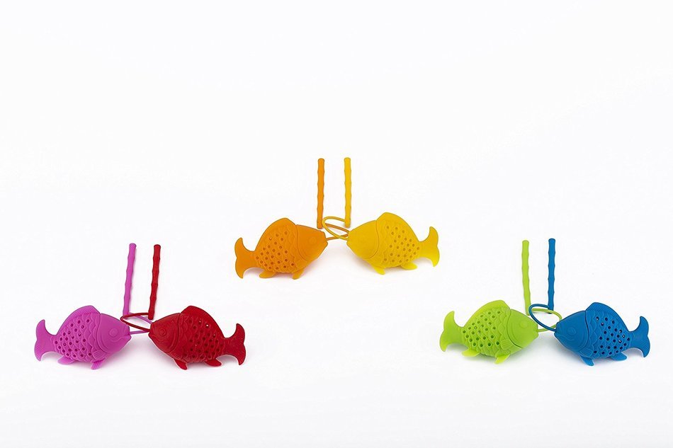 LIFE VIP 6 PCS Silicone Cut Fish Shape Tea Strainers N6