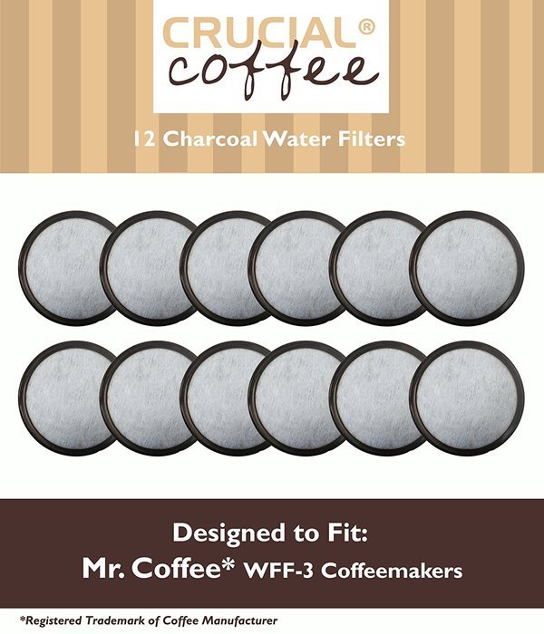 12 Mr. Coffee Charcoal Water Filters, Fits WFF-3 Coffeemakers, Compare to Part # 113035-001-000, Designed & Engineered...