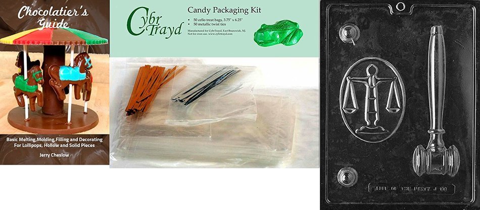 Cybrtrayd J088 Legal Kit Chocolate Candy Mold with Exclusive Cybrtrayd Copyrighted Chocolate Molding Instructions