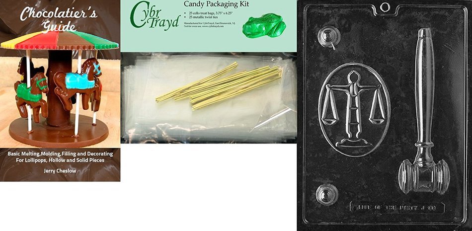 Cybrtrayd J088 Legal Kit Chocolate Candy Mold with Exclusive Cybrtrayd Copyrighted Chocolate Molding Instructions N3
