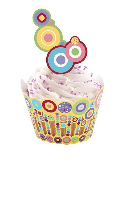 Wilton Wheels Cupcake Wraps'n Pix, 12 Count N5