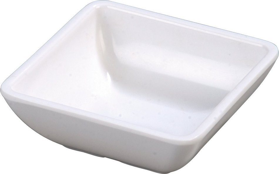 Carlisle 086002 Melamine Single Square Ramekin, 2-oz. Capacity, 2-3/4 x 2-3/4 x 1", White (Case of 48) N8