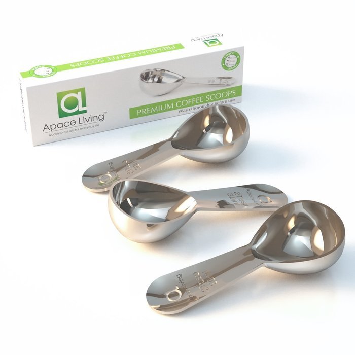 Premium Coffee Scoop (Set of 2) - 2 Tablespoon (Tbsp) - The Best Stainless Steel Measuring Spoons for Coffee,... N6