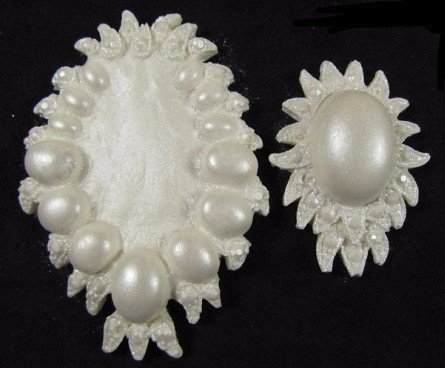Anyana 2 Pcs/set Wedding Jewelry Brooch Oval Silicone Fondant Soap Mould Cake Decorating Cooking Tools Wilton... N2